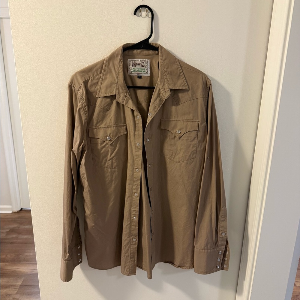 California Ranchwear H bar C Tan Western Shirt